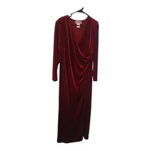 Ronnie Nicole Elegant Red Velvet Dress